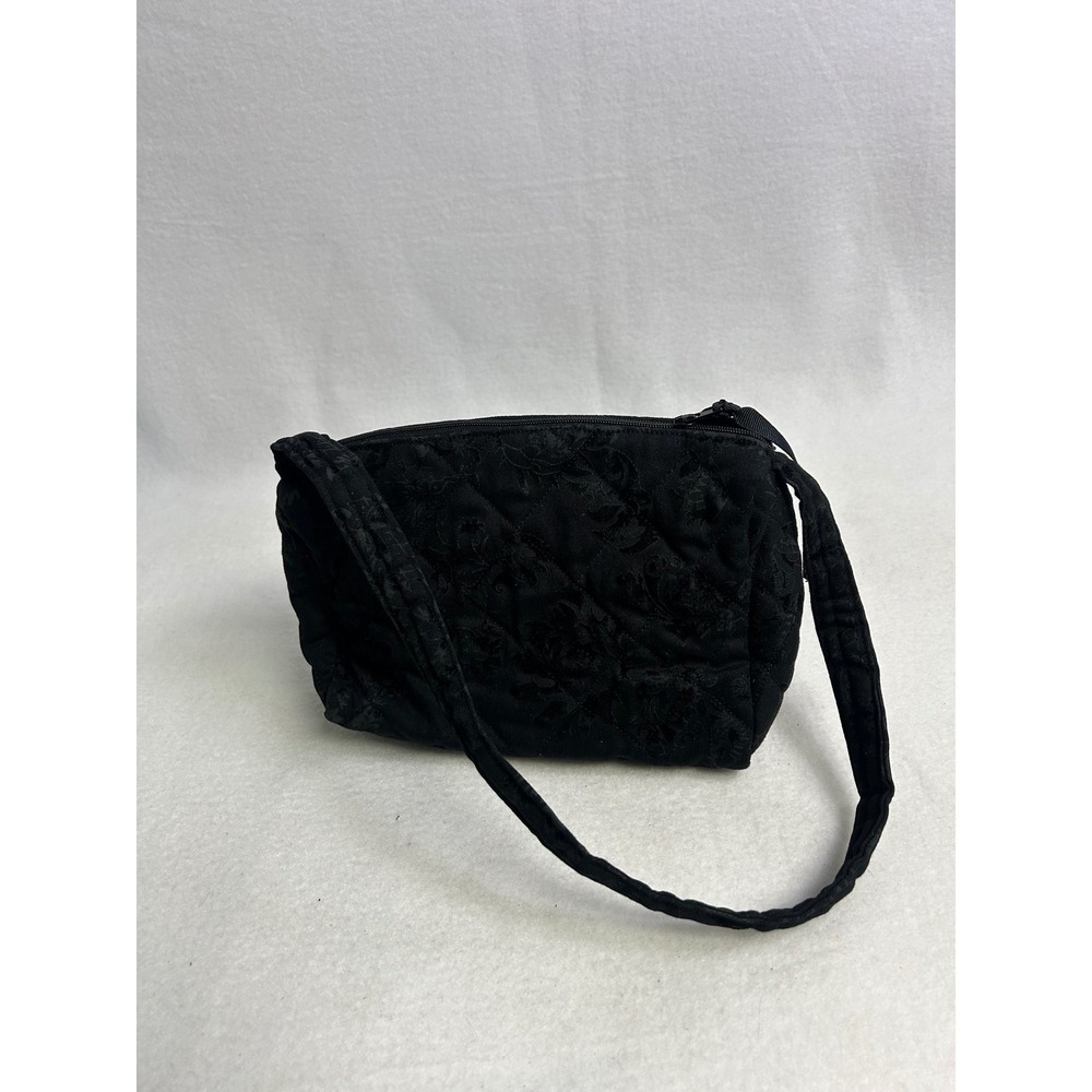 Cottagecore Handmade by Martin Womens Small Black Quilted Floral Shoulder Bag